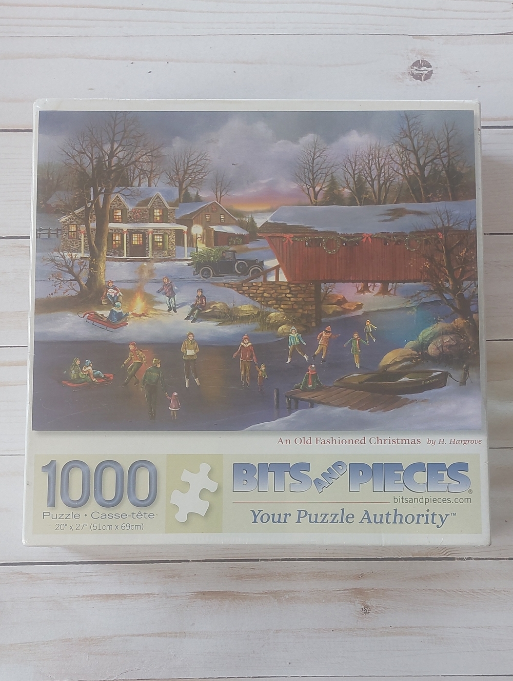 Bits and Pieces 1000-Piece Puzzle - Winter Holiday Scene (Multicolor)